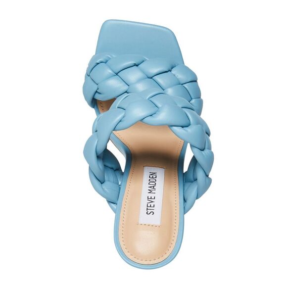 NWT STEVE MADDEN Womens Light Blue Kenley Stiletto Slip On Heeled Sandal 7 M - Picture 3 of 5